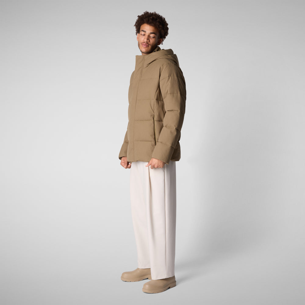 Save The Duck PIUMINO ANIMAL FREE CON CAPPUCCIO UOMO FNIAN VERDE