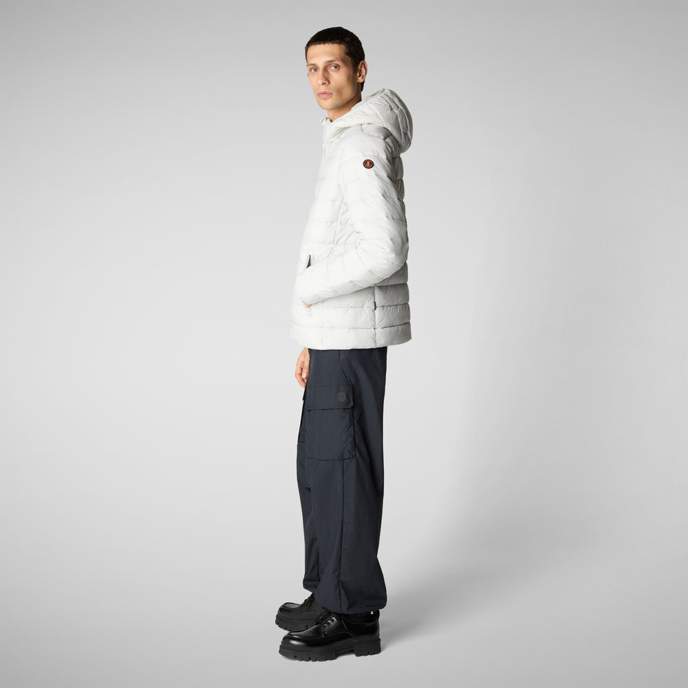 Save The Duck PIUMINO ANIMAL FREE CON CAPPUCCIO UOMO HECTOR GRIGIO NEBBIA