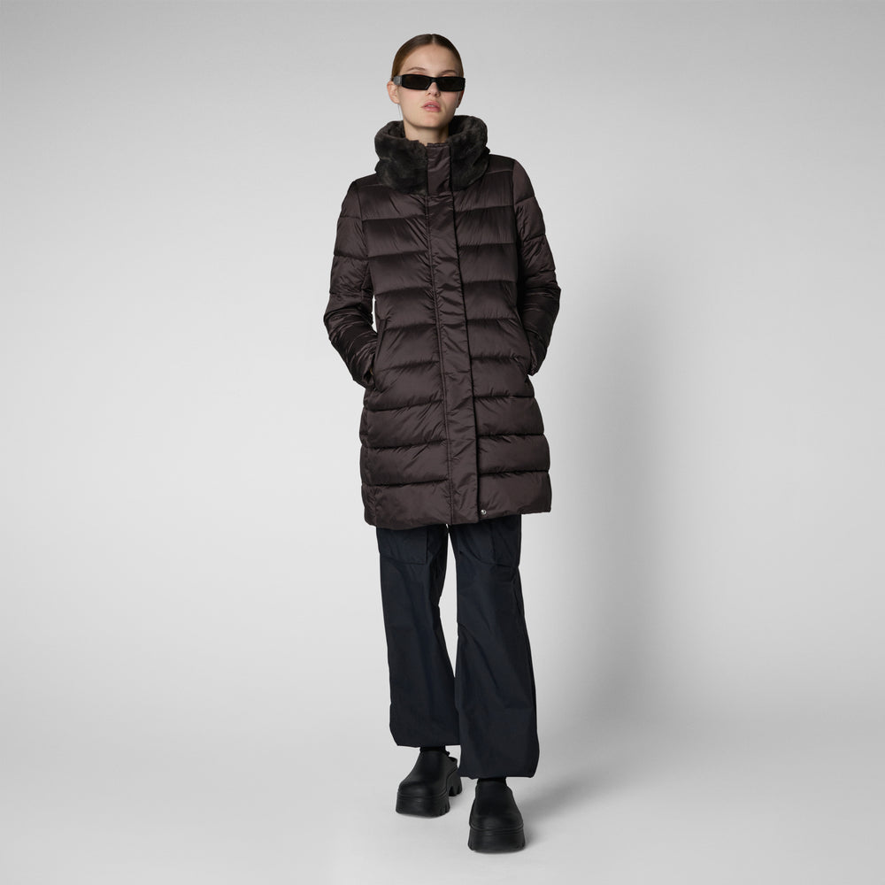 Save The Duck PIUMINO ANIMAL FREE DALEA MARRONE NERO