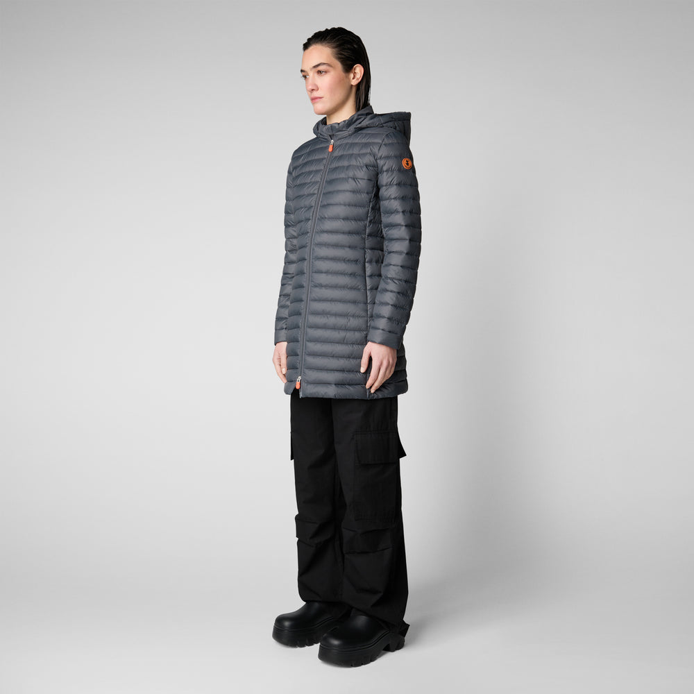 Save The Duck Piumino Animal Free Donna Bryanna Grigio Tempesta