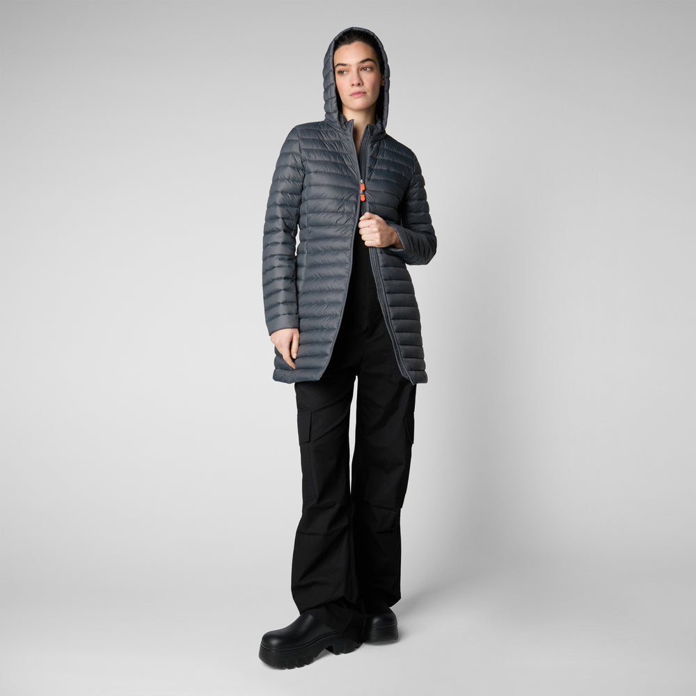 Save The Duck Piumino Animal Free Donna Bryanna Grigio Tempesta