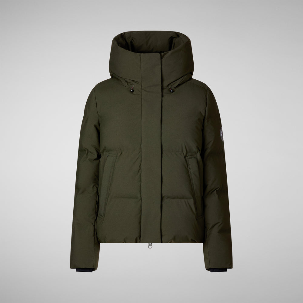 Save The Duck PIUMINO ANIMAL FREE DONNA CALLIOPE VERDE TERRA