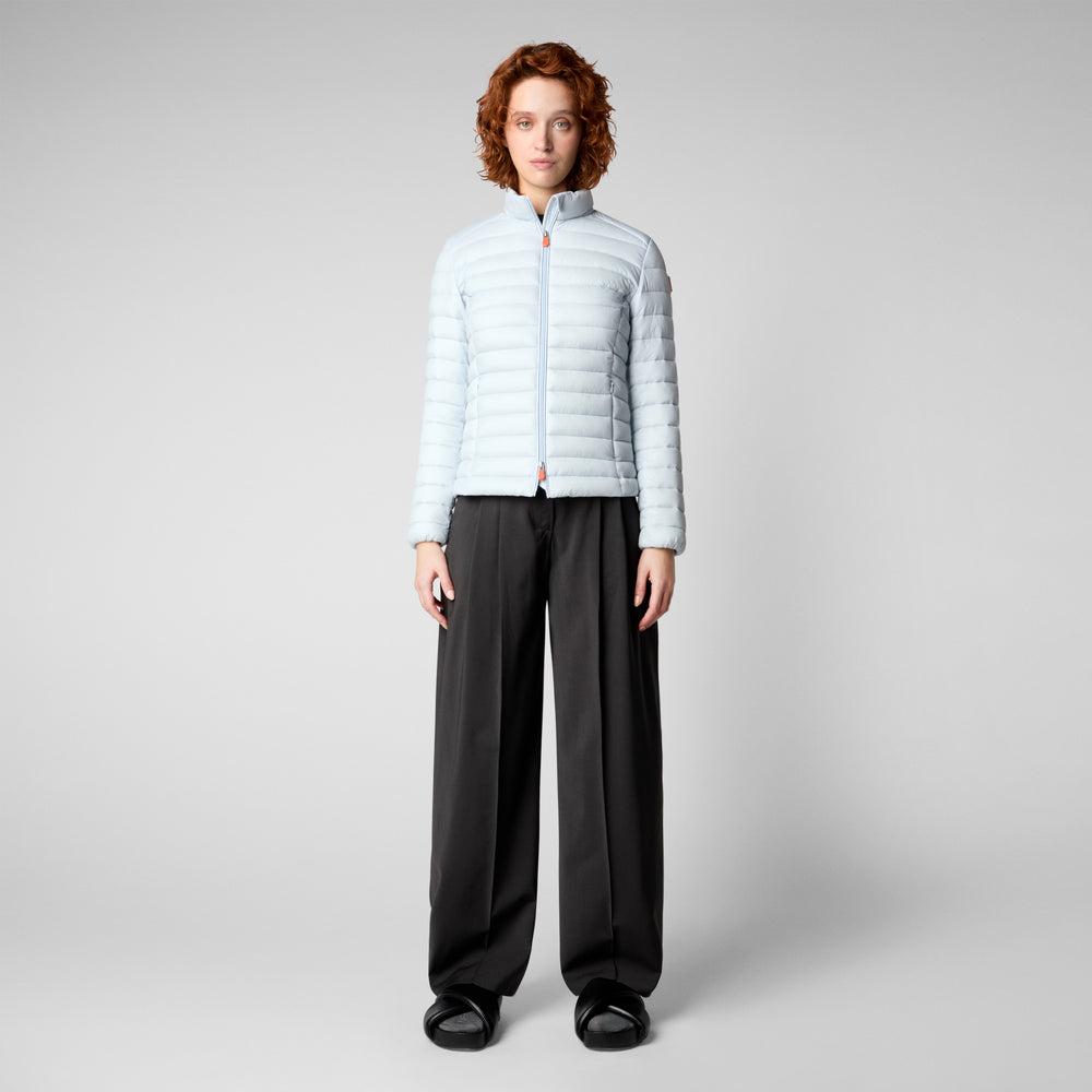 Save the duck Piumino animal free donna Carly Grigio ghiaccio