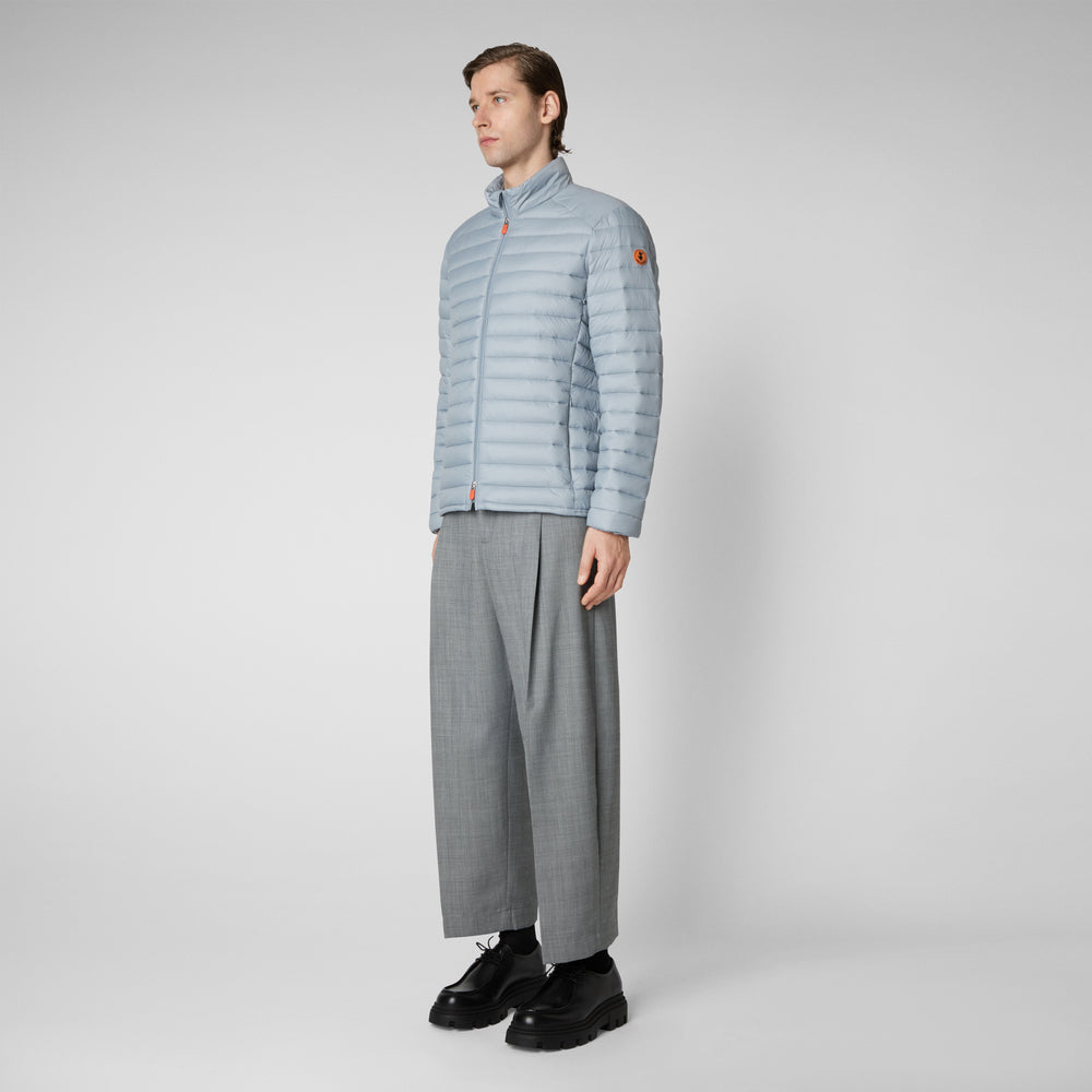 Save The Duck Piumino Animal Free Uomo Alexander Grigio Ardesia Chiaro