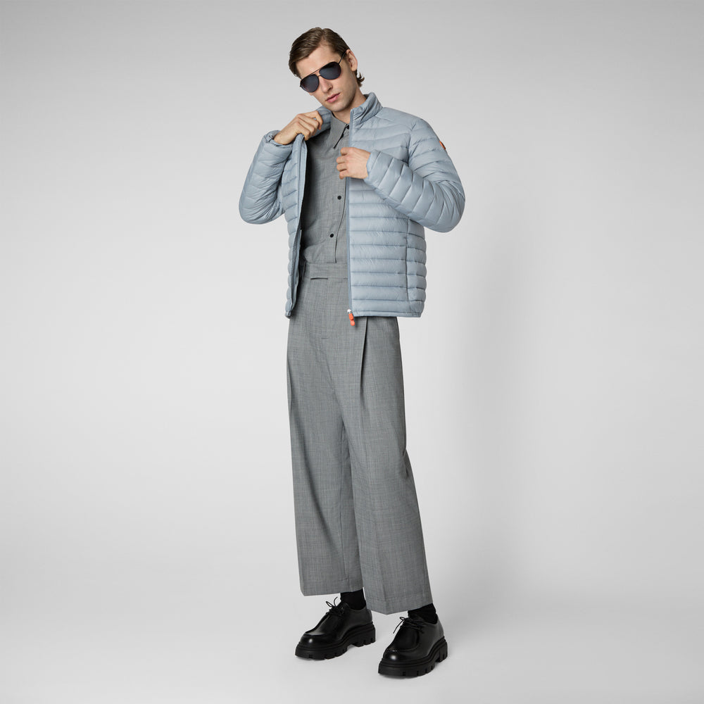 Save The Duck Piumino Animal Free Uomo Alexander Grigio Ardesia Chiaro