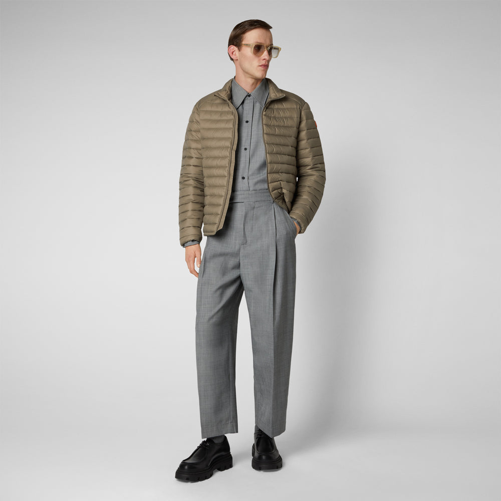 Save The Duck Piumino Animal Free Uomo Alexander Grigio Elefante