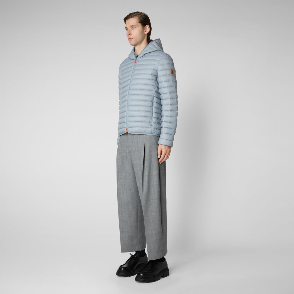 Save The Duck Piumino Animal Free Uomo Donald Grigio Ardesia Chiaro