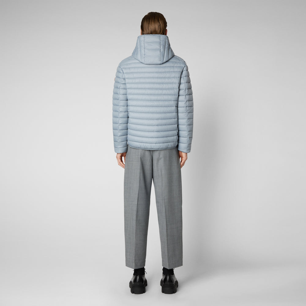 Save The Duck Piumino Animal Free Uomo Donald Grigio Ardesia Chiaro