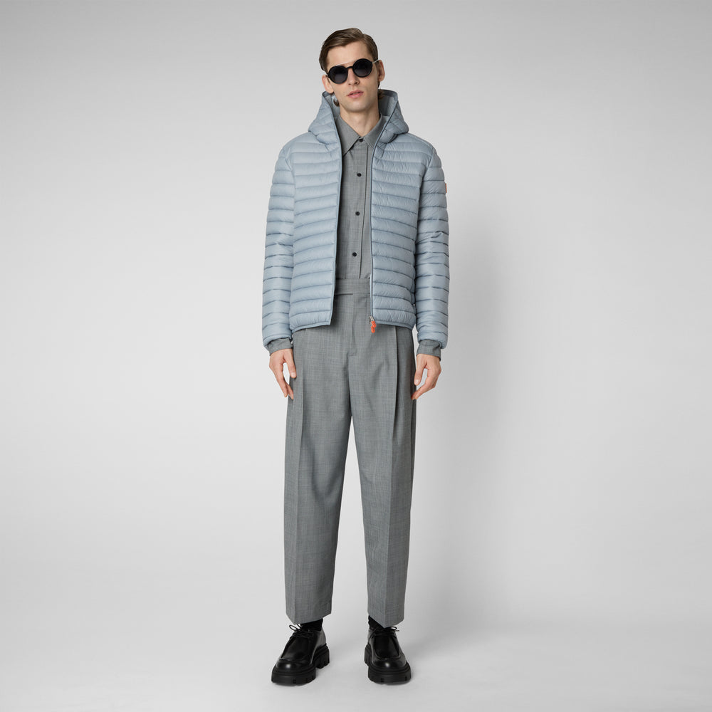 Save The Duck Piumino Animal Free Uomo Donald Grigio Ardesia Chiaro