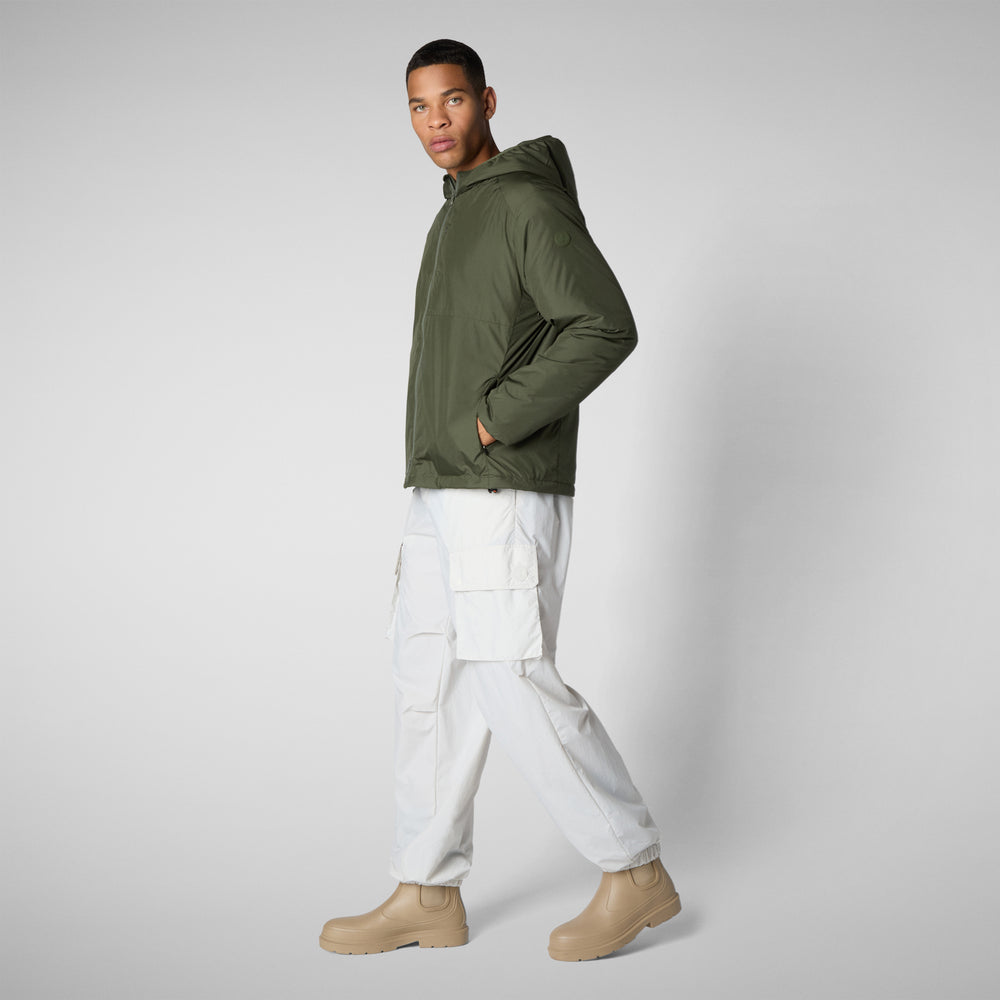 Save The Duck PIUMINO ANIMAL FREE UOMO WILBUR DUSTY OLIVE