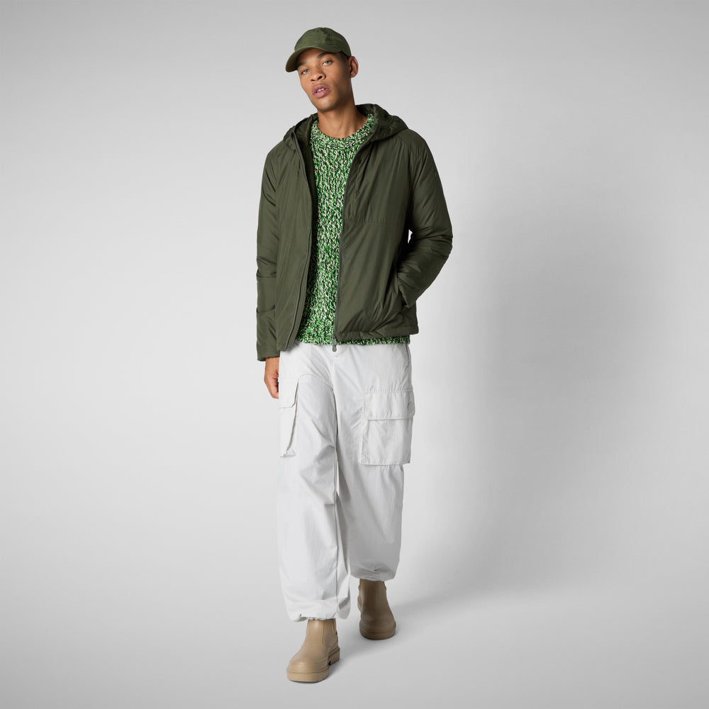 Save The Duck PIUMINO ANIMAL FREE UOMO WILBUR DUSTY OLIVE