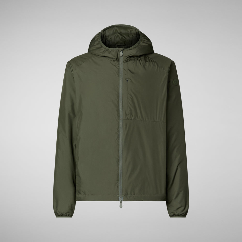 Save The Duck PIUMINO ANIMAL FREE UOMO WILBUR DUSTY OLIVE