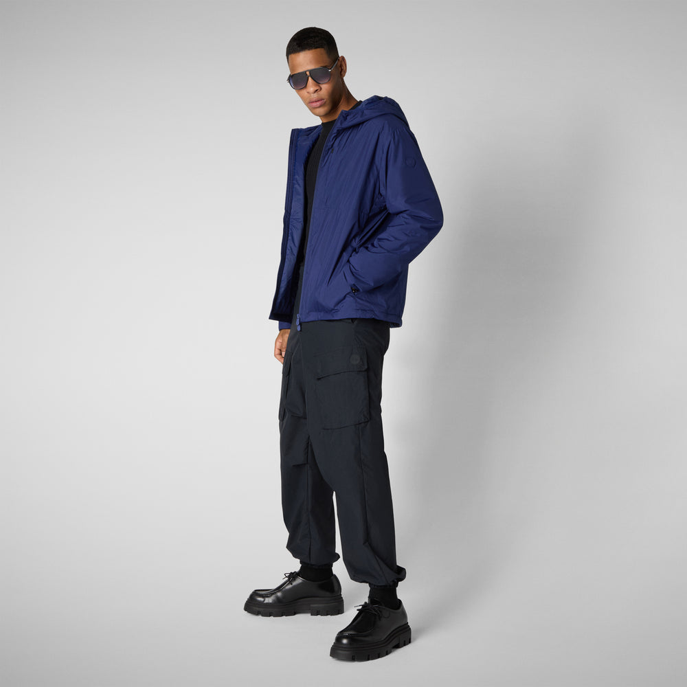 Save The Duck PIUMINO ANIMAL FREE UOMO WILBUR ECLIPSE BLU