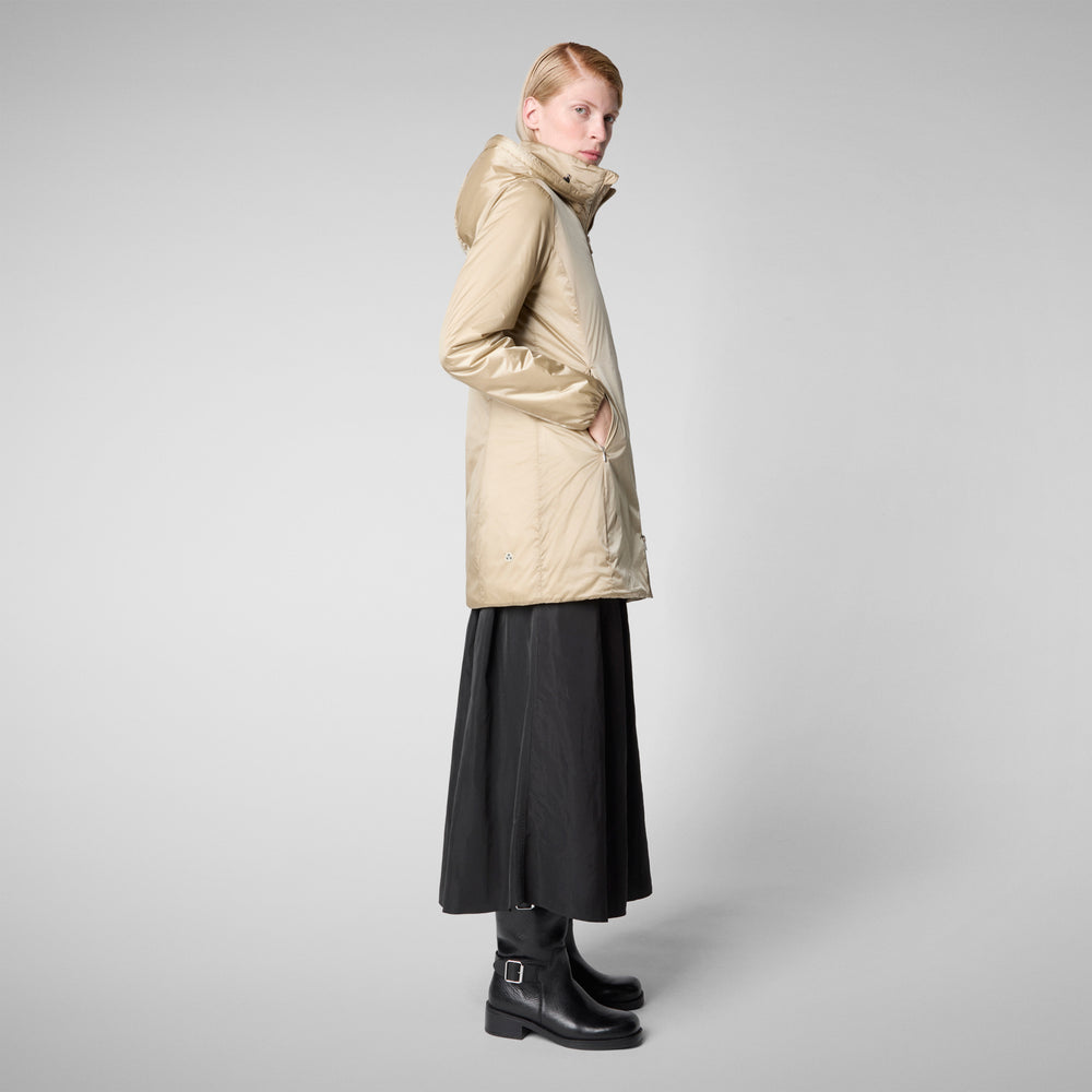 Save The Duck CAPPOTTO CON CAPPUCCIO RHIA BEIGE