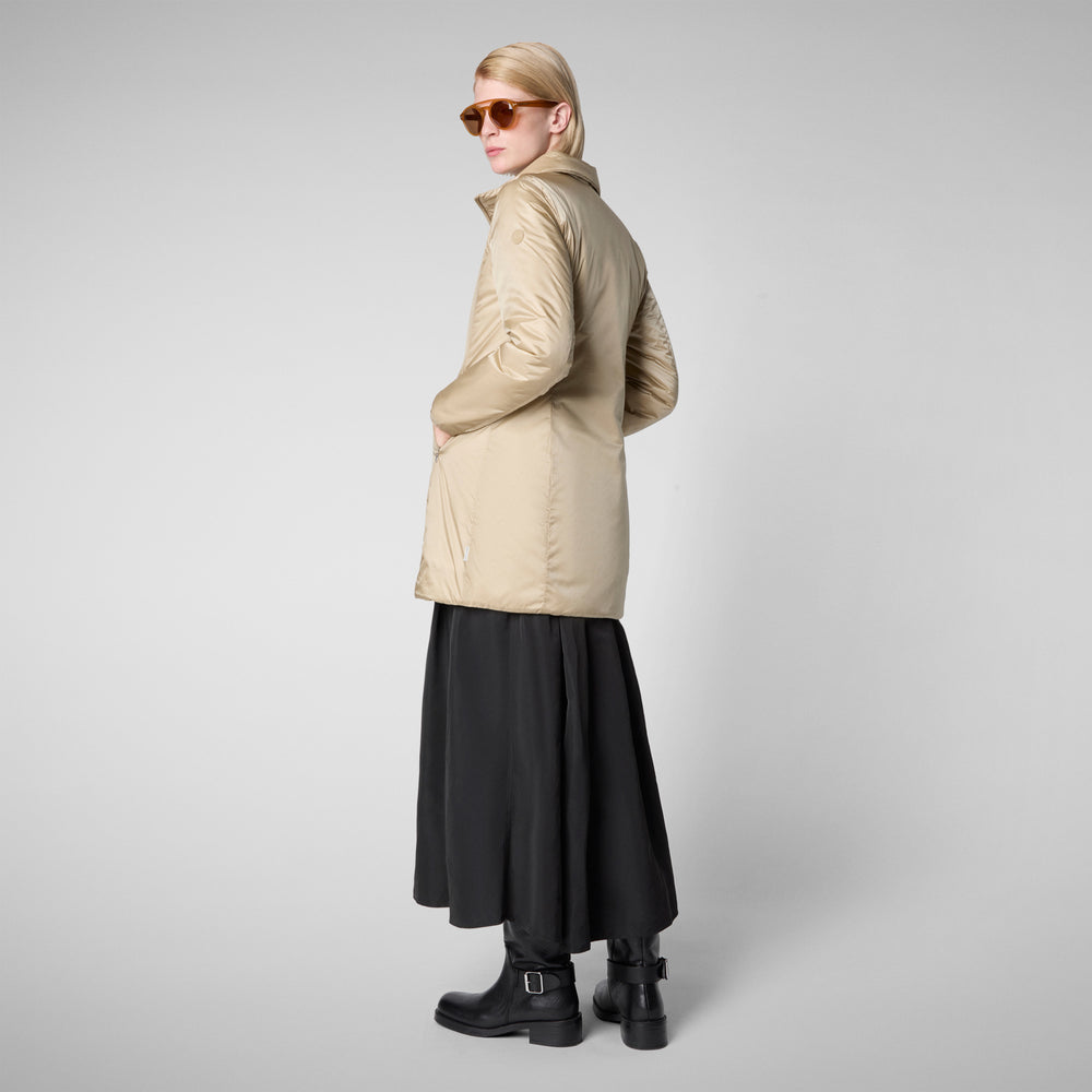 Save The Duck CAPPOTTO CON CAPPUCCIO RHIA BEIGE