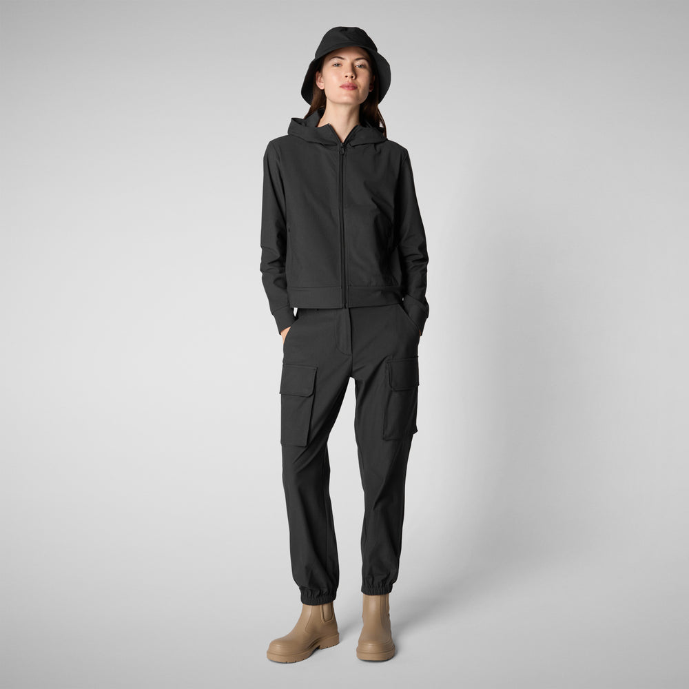 Save The Duck FELPA CON CAPPUCCIO DONNA PEAR NERO