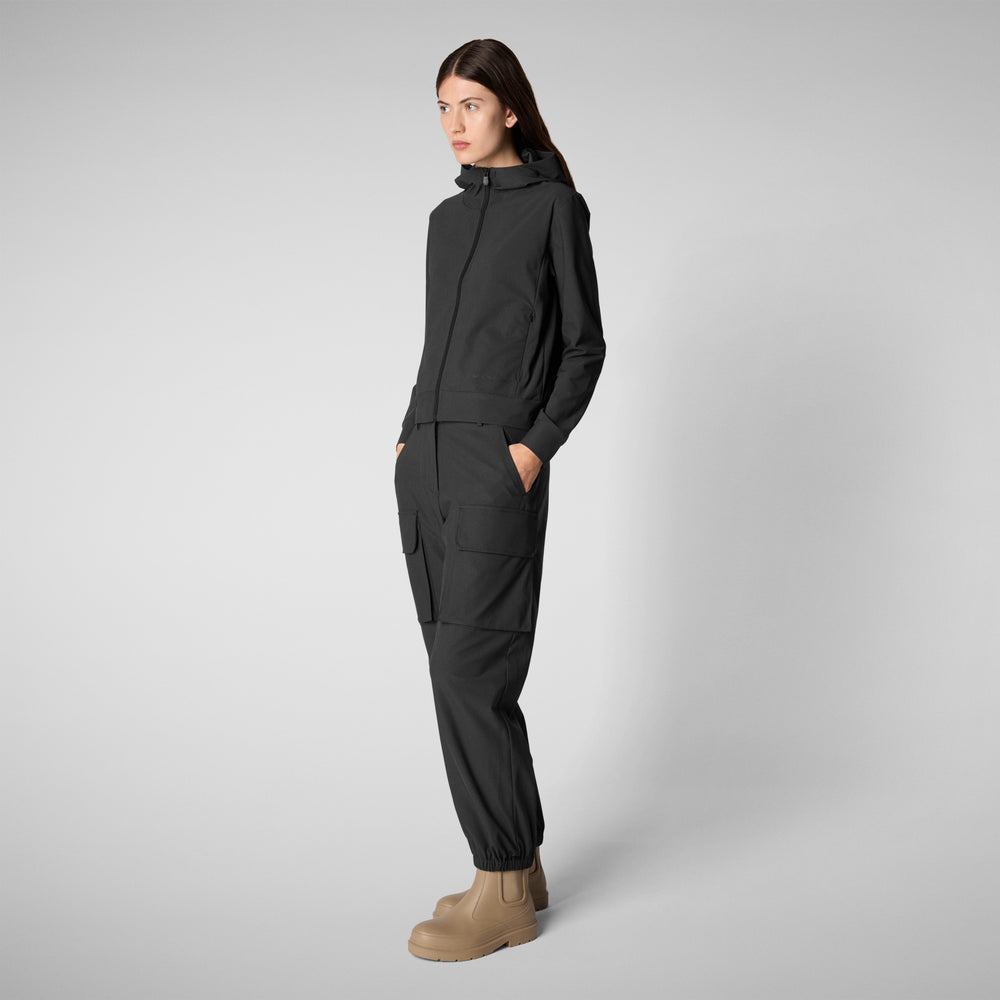 Save The Duck FELPA CON CAPPUCCIO DONNA PEAR NERO