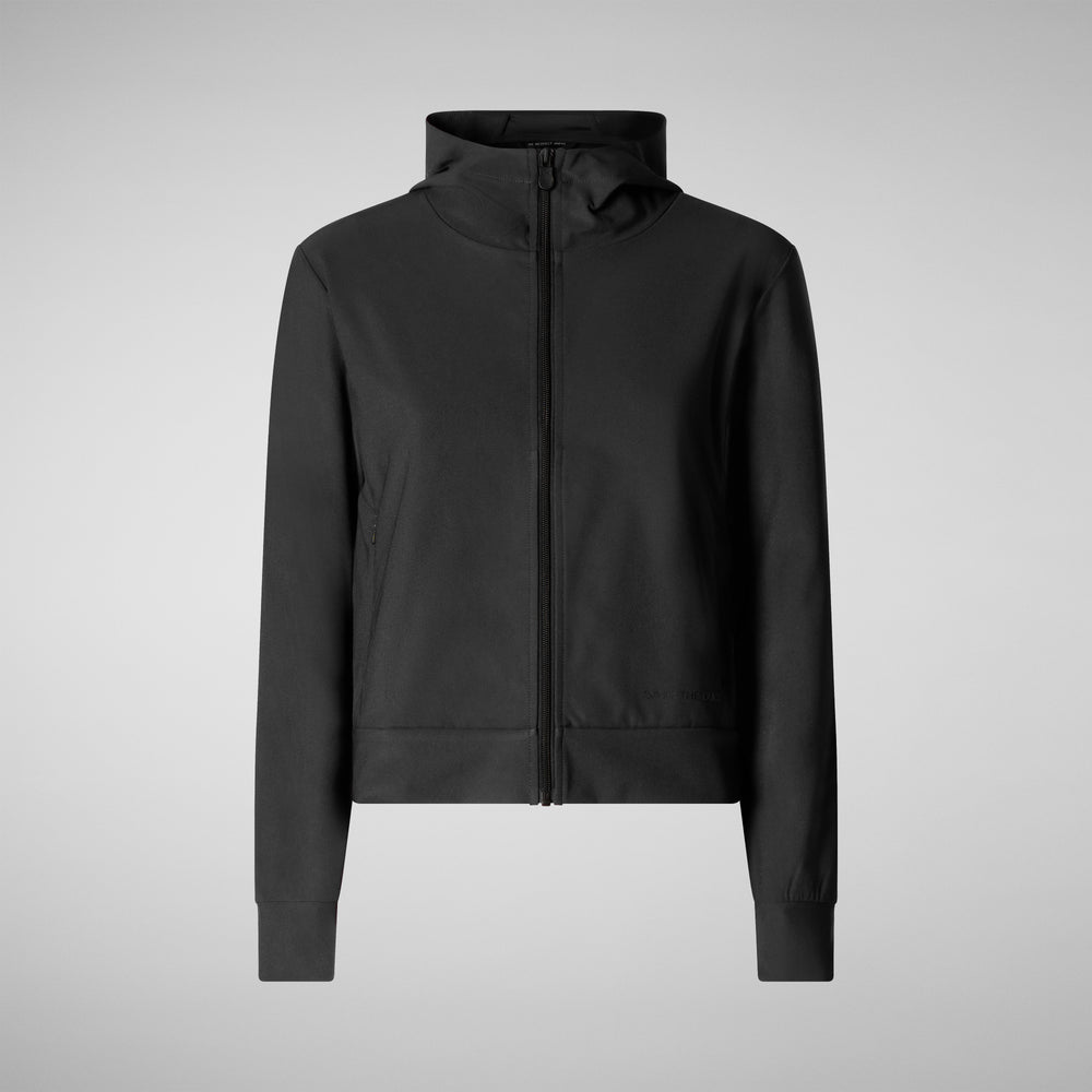 Save The Duck FELPA CON CAPPUCCIO DONNA PEAR NERO