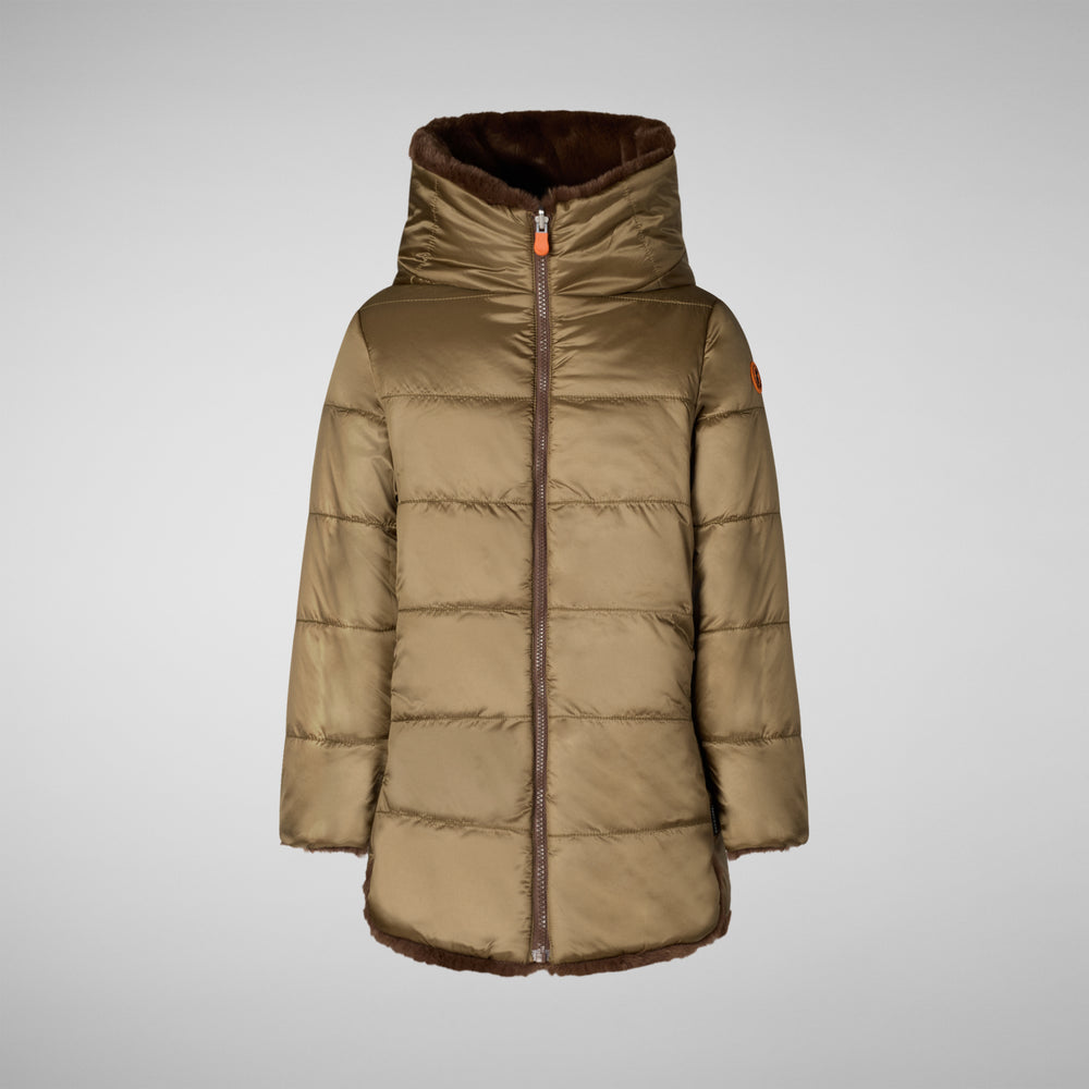 Save The Duck Giacca BAMBINA FLORA MARRONE