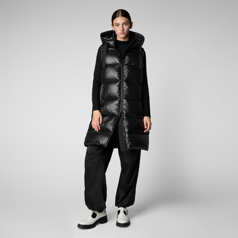 Save the duck GILET CON CAPPUCCIO DONNA IRIA NERO