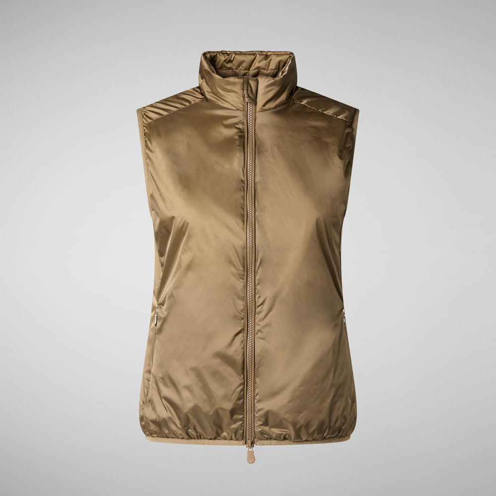 Save The Duck GILET DONNA EUDY VERDE MUSCHIO