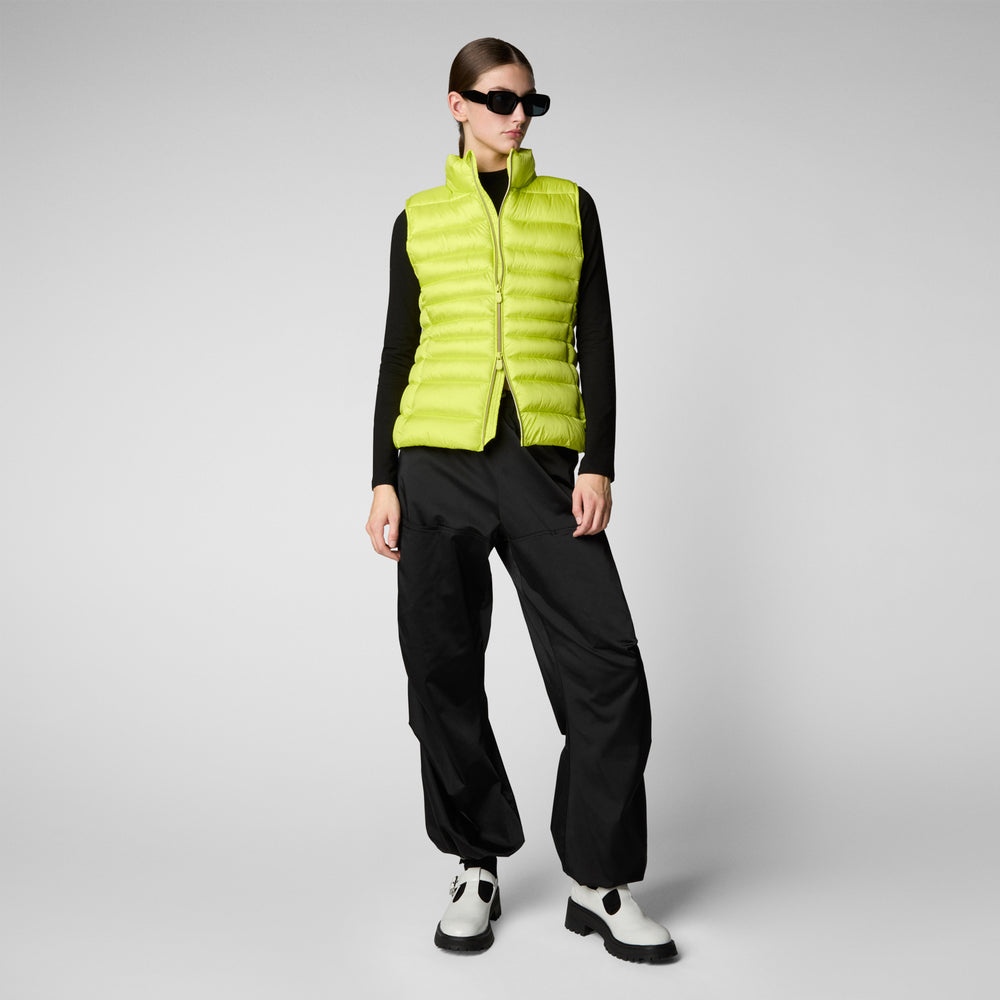 Save The Duck GILET DONNA LYNN VERDE LIME