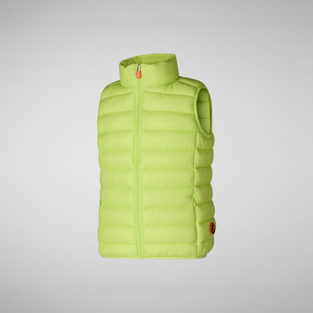 Save The Duck GILET UNISEX BAMBINO ANDY VERDE LIME