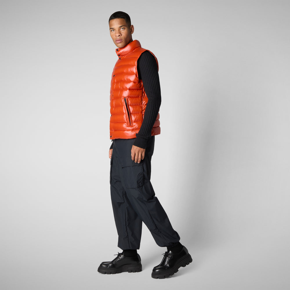 Save The Duck GILET UOMO GRIFFIN ARANCIONE