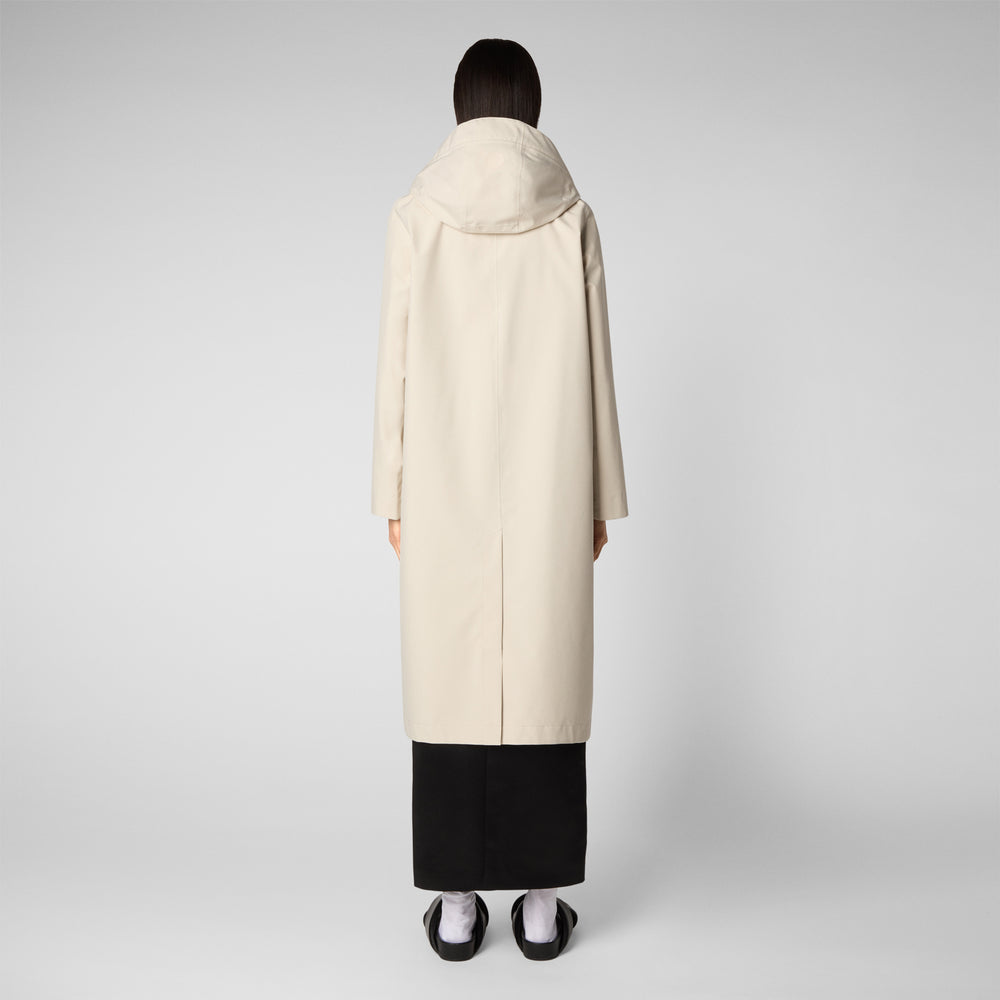 Save The Duck Impermeabile Donna Asia Beige Crema