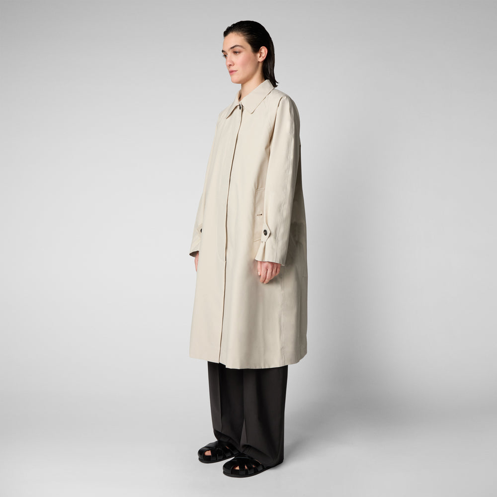 Save The Duck Impermeabile Donna Zola Beige Crema