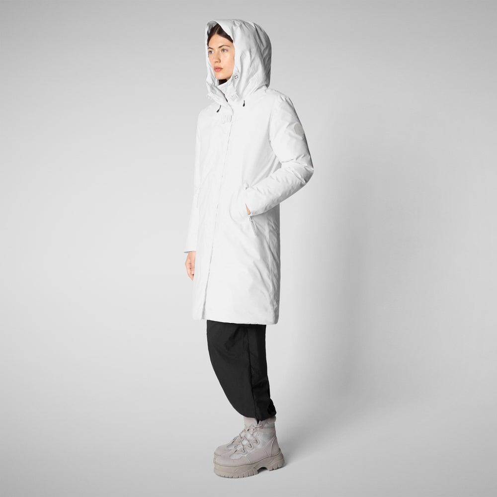 Save The Duck PARKA CON CAPPUCCIO DONNA YUA WHITE