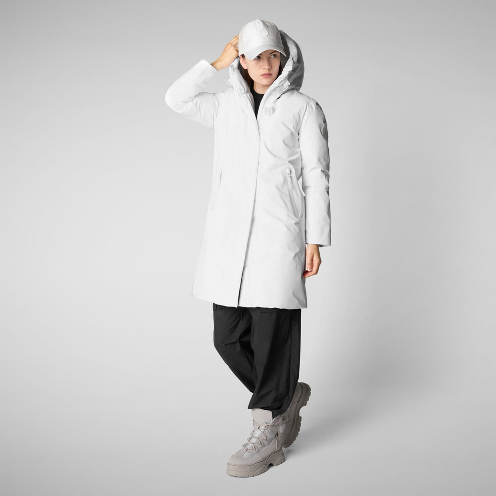 Save The Duck PARKA CON CAPPUCCIO DONNA YUA WHITE