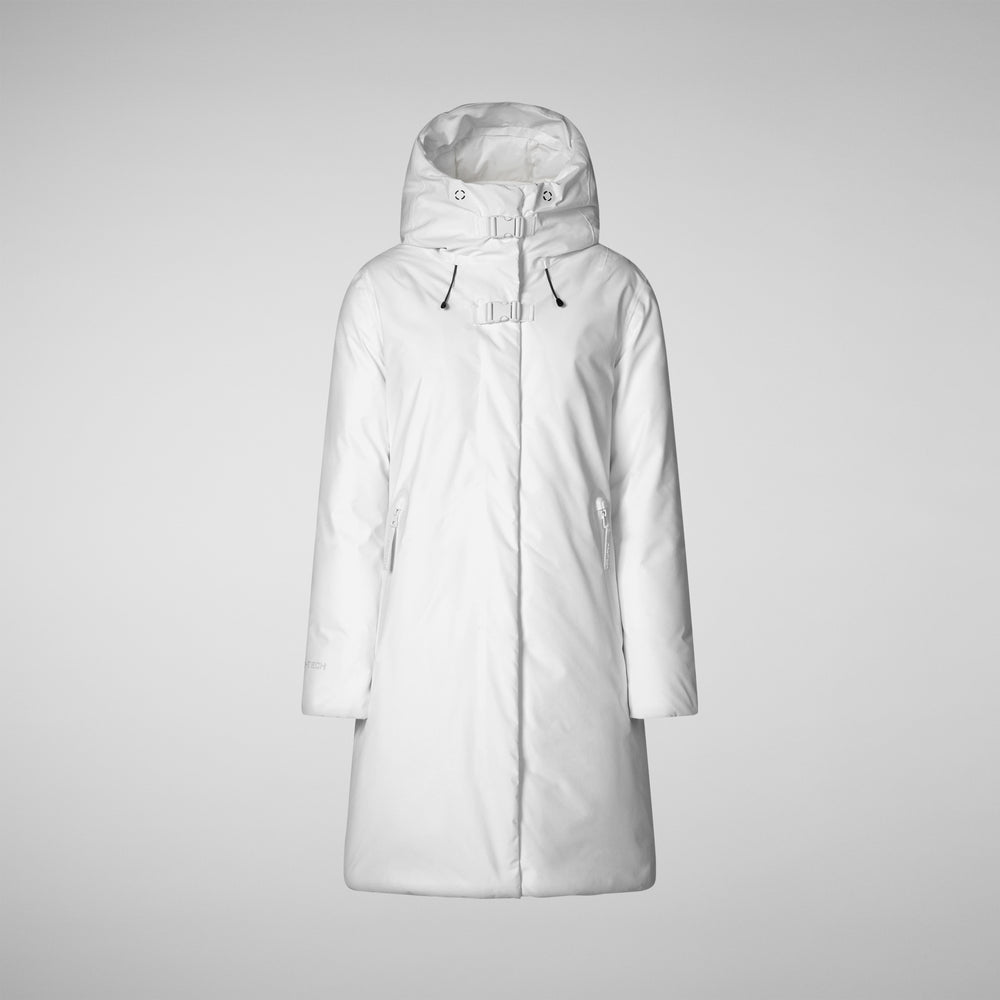 Save The Duck PARKA CON CAPPUCCIO DONNA YUA WHITE