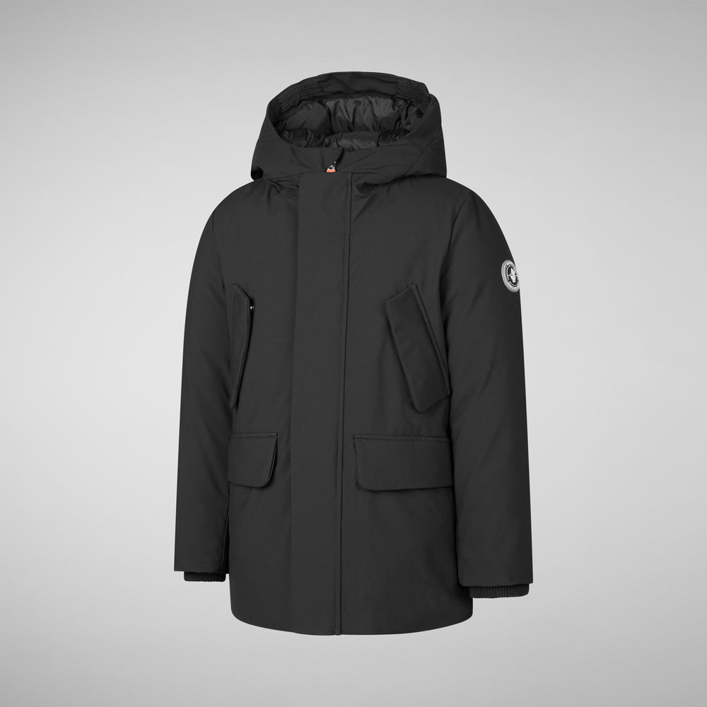 Save The Duck PARKA CON CAPPUCCIO THEO NERO