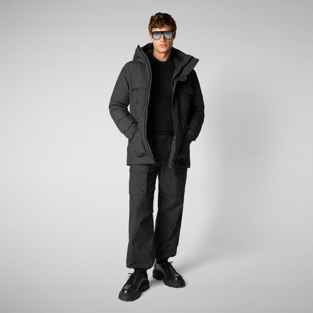 Save The Duck PARKA UOMO KEATON IN NERO