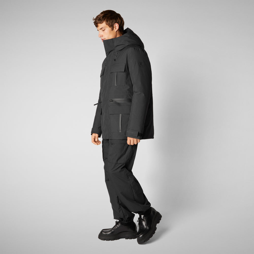 Save The Duck PARKA UOMO KEATON IN NERO