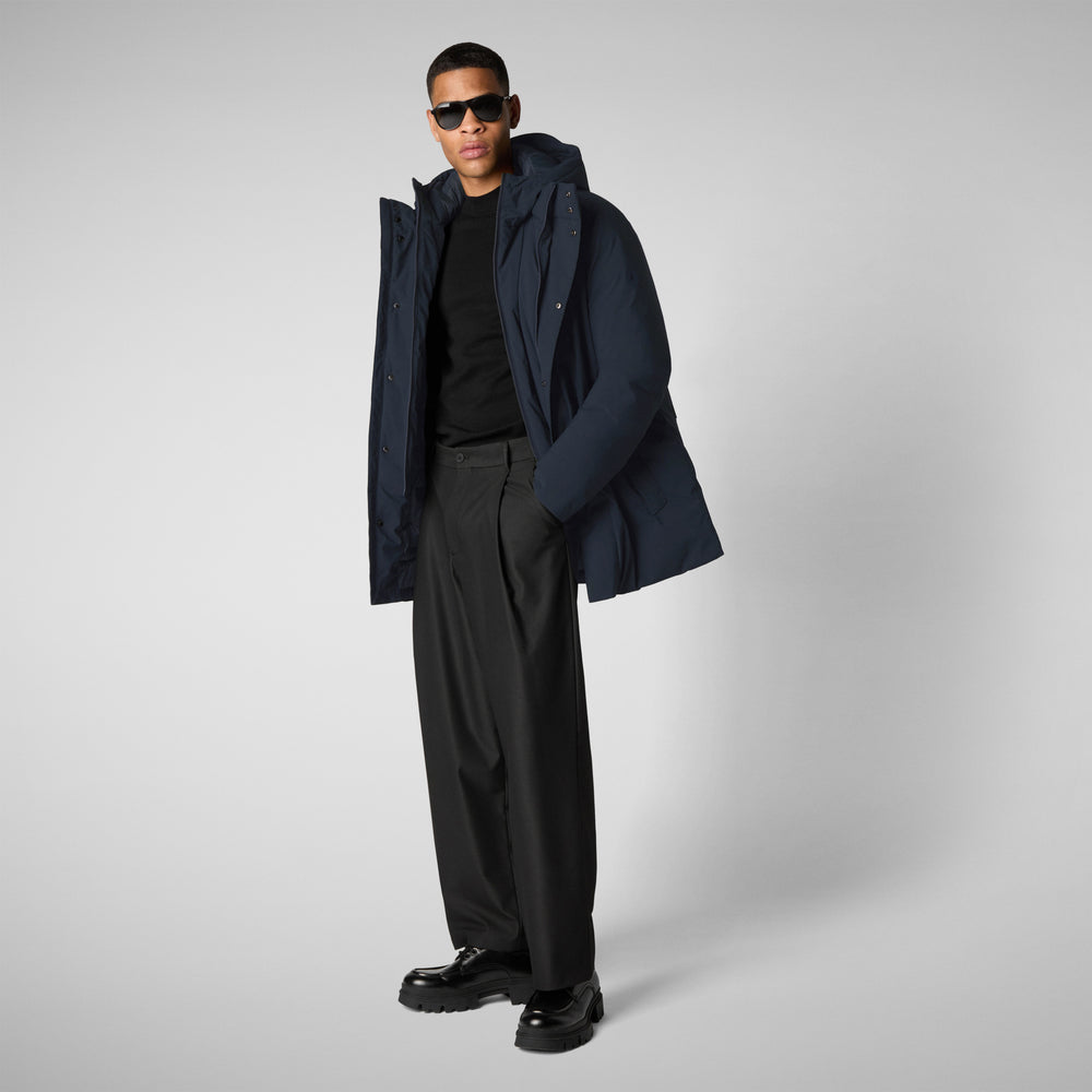 Save The Duck PARKA UOMO SESLE IN BLU NERO