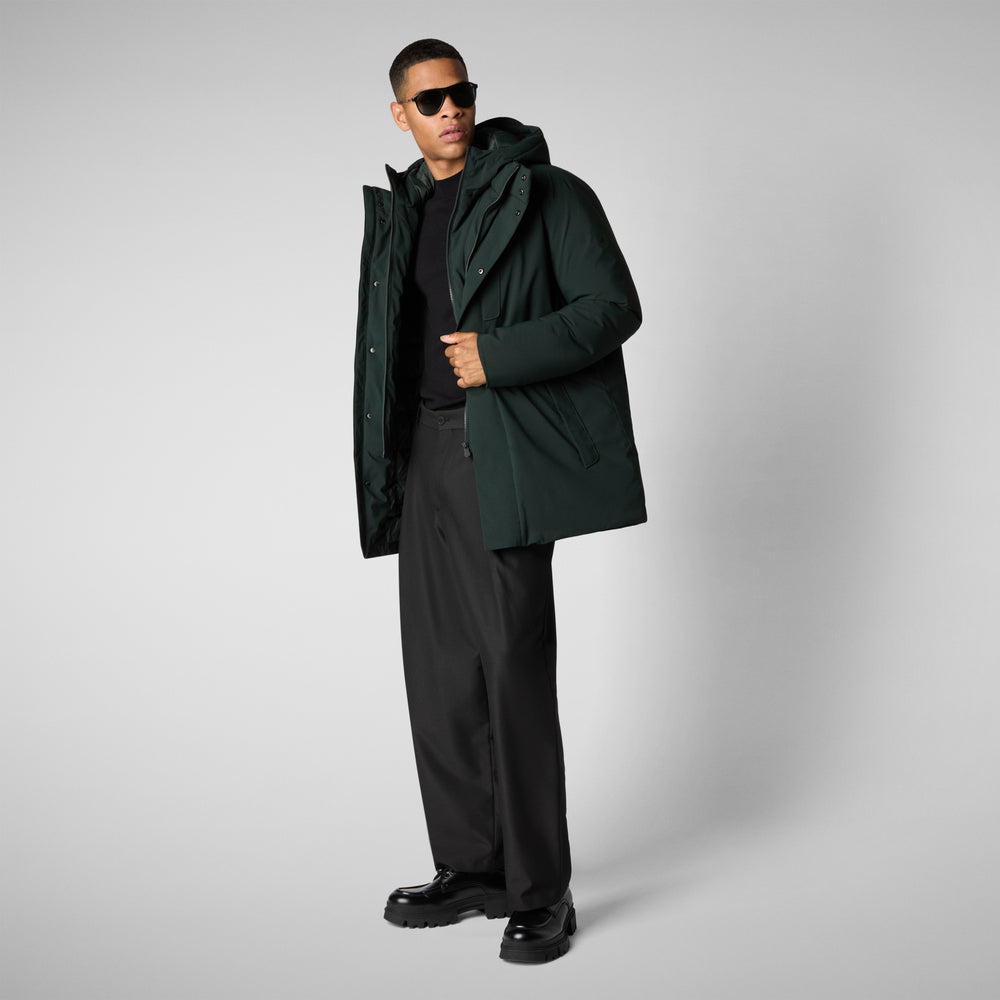 Save The Duck PARKA UOMO SESLE VERDE NERO