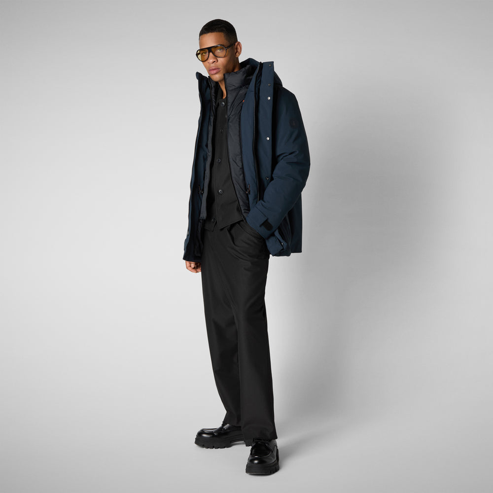 Save The Duck PARKA UOMO WILDER IN BLU NERO