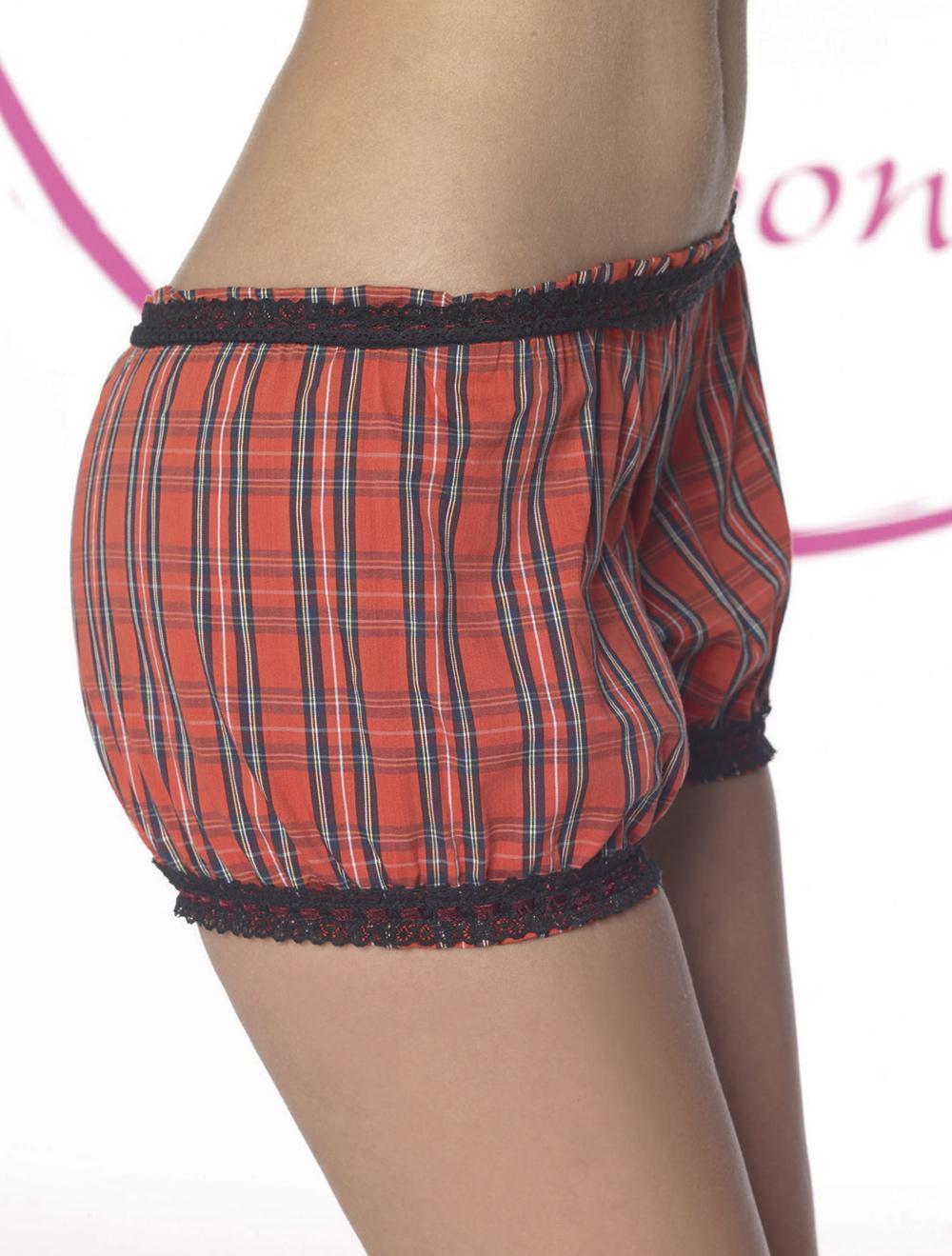 Save The Queen Babydoll In Cotone A Stampa Tartan Con Culotte Coordinata