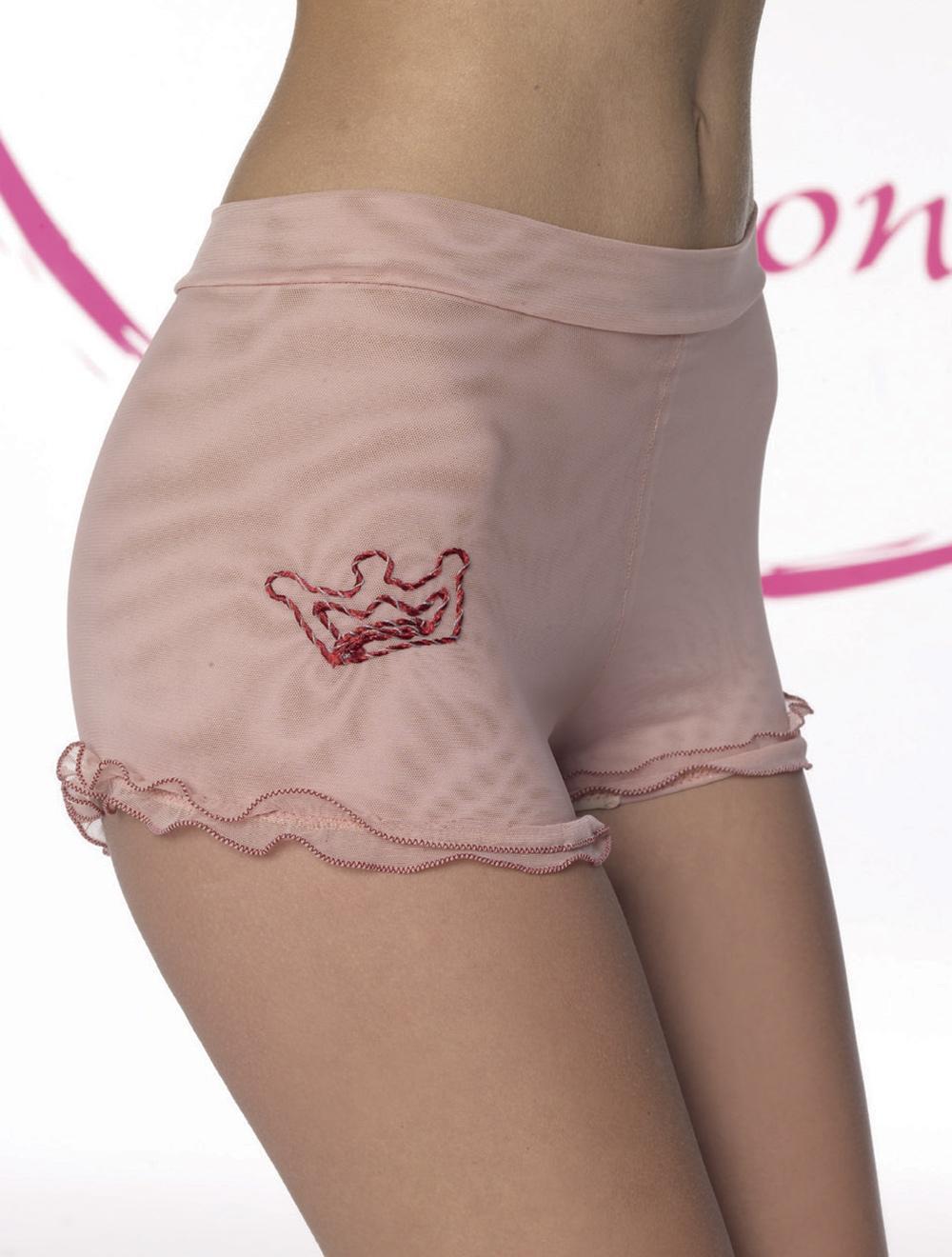 Save The Queen Babydoll In Tulle Elasticizzato Rosa Antico Con Culotte Coordinata