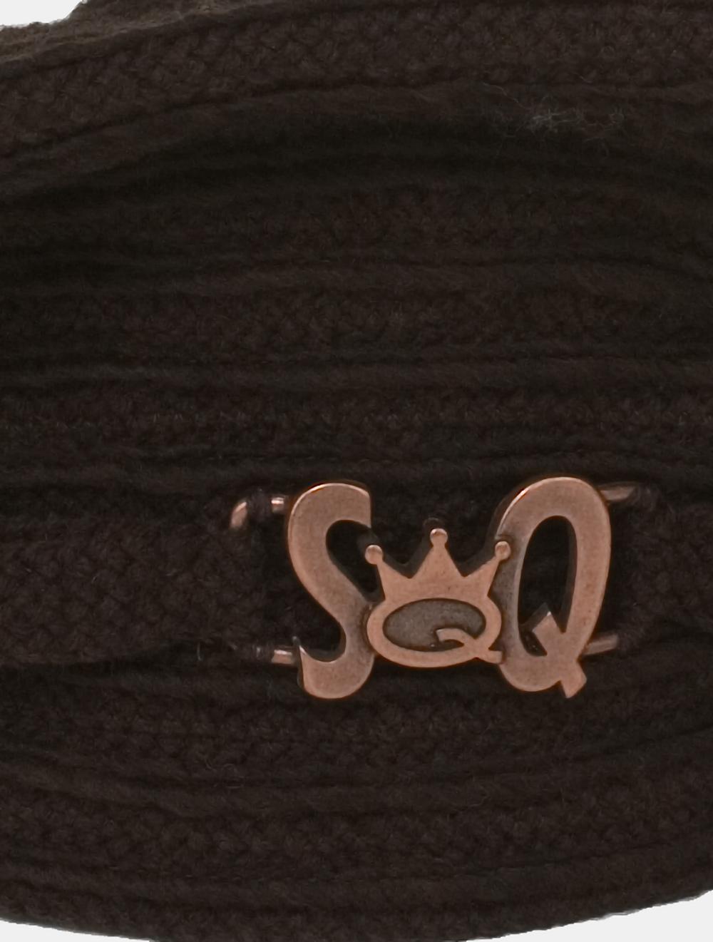 Save The Queen Basco Marrone In Maglia Con Applicazioni Metallo