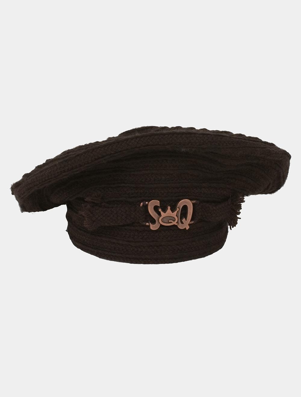 Save The Queen Basco Marrone In Maglia Con Applicazioni Metallo