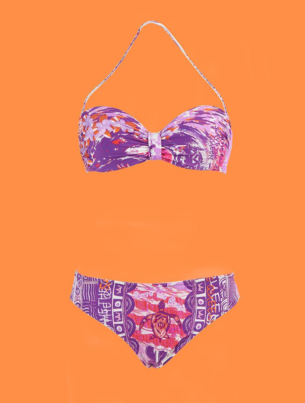 Save The Queen Bikini A Fascia Push Up Con Stampa Dedicata All’Australia - Coppa C