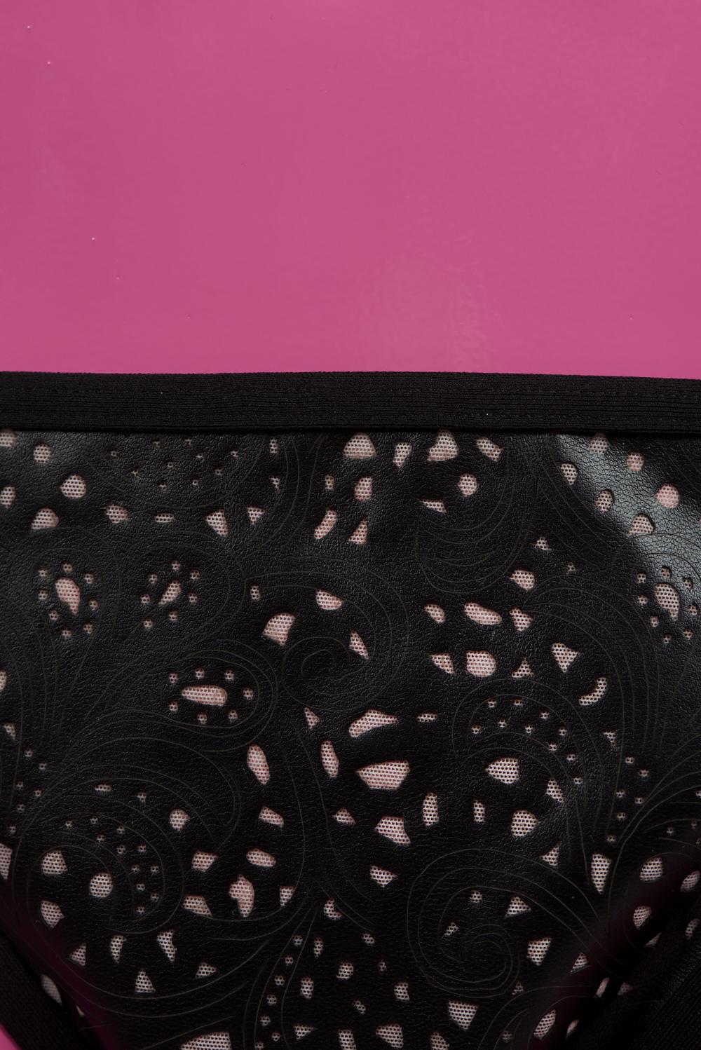 Save The Queen Bikini A Triangolo In Eco Pelle Laserata