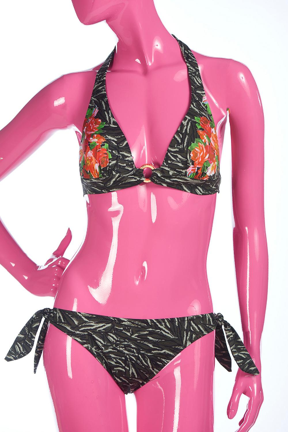 Save The Queen Bikini a triangolo semi rigido e stampa dedicata alla Savana