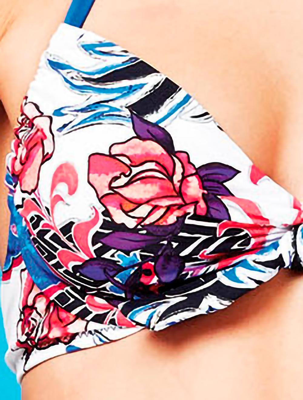 Save The Queen Bikini Bianco Con Coppa Con Ferretti Con Stampa - Coppa B