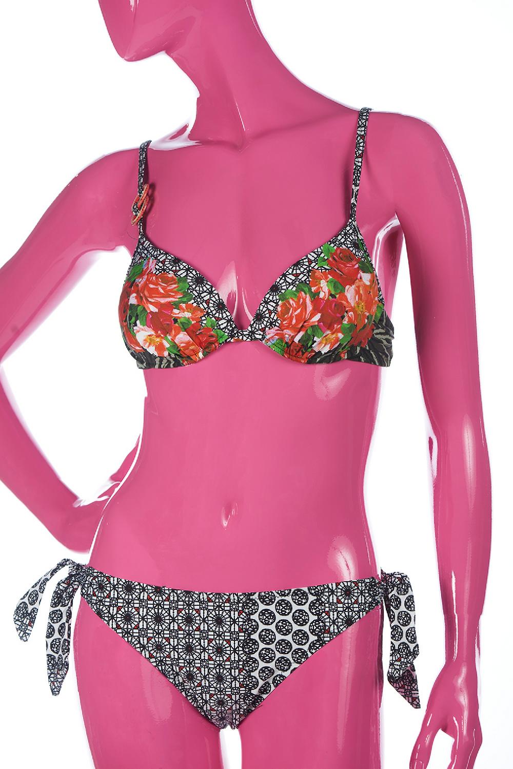 Save The Queen Bikini con coppa con ferretti e stampa dedicata alla Savana