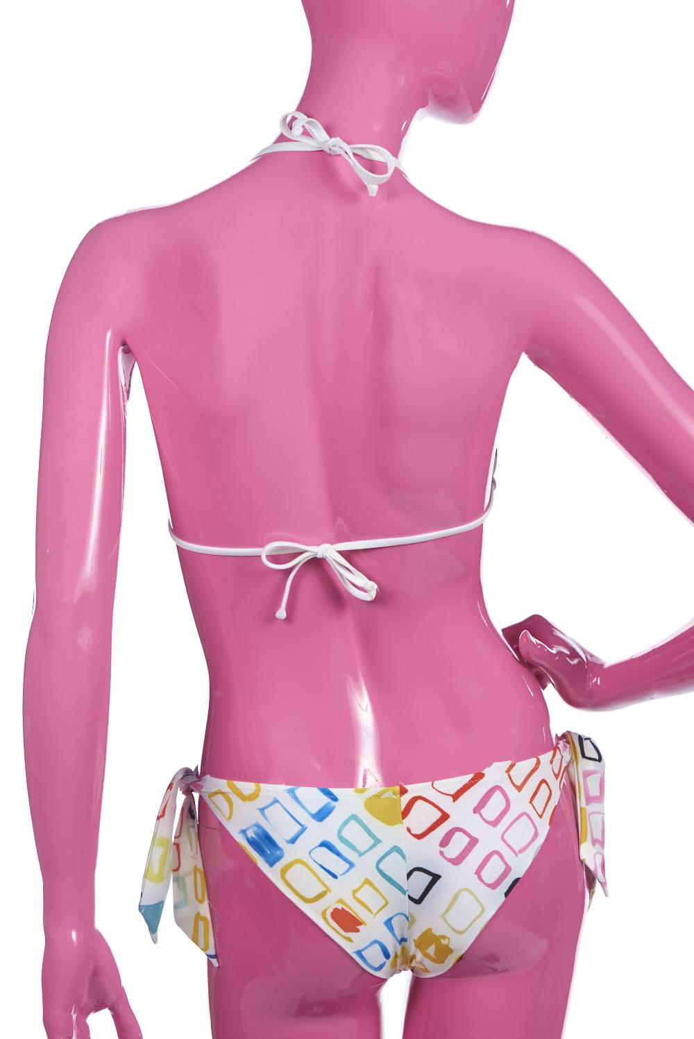 Save The Queen Bikini Con Reggiseno A Triangolo Con Stampa Pesci E Geometrica