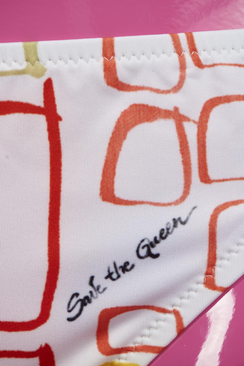 Save The Queen Bikini Con Reggiseno A Triangolo Con Stampa Pesci E Geometrica